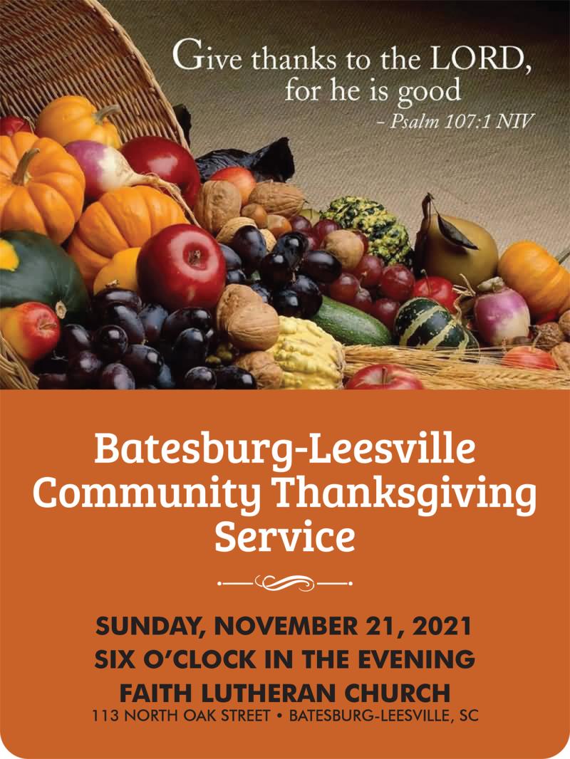 THANKSGIVING COMMUNITY SERVICE