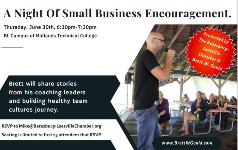 A NIGHT OF SMALL BUSINESS ENCOURAGEMENT THIS THURSDAY